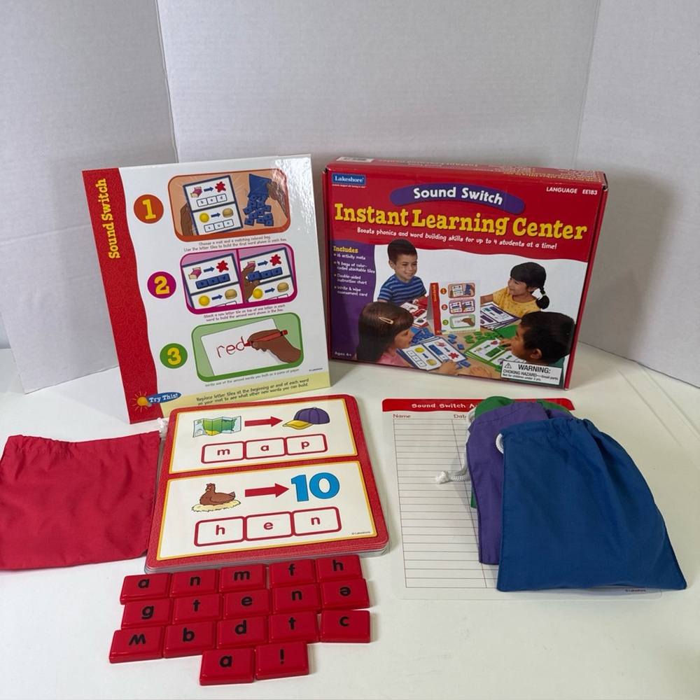 Lakeshore Sound Switch Instant Learning Center Activity Kit Grade K-1  EE183